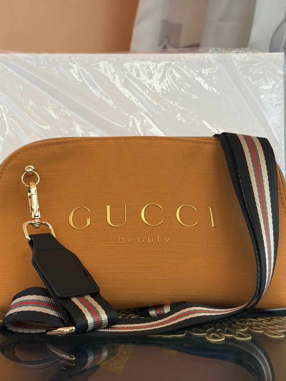 GUCCI Beauty Orange Cosmetic Pouch